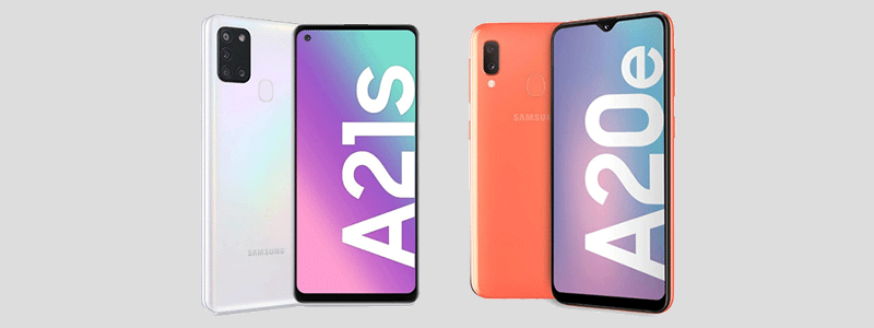 Samsung Galaxy A20e vs A21s